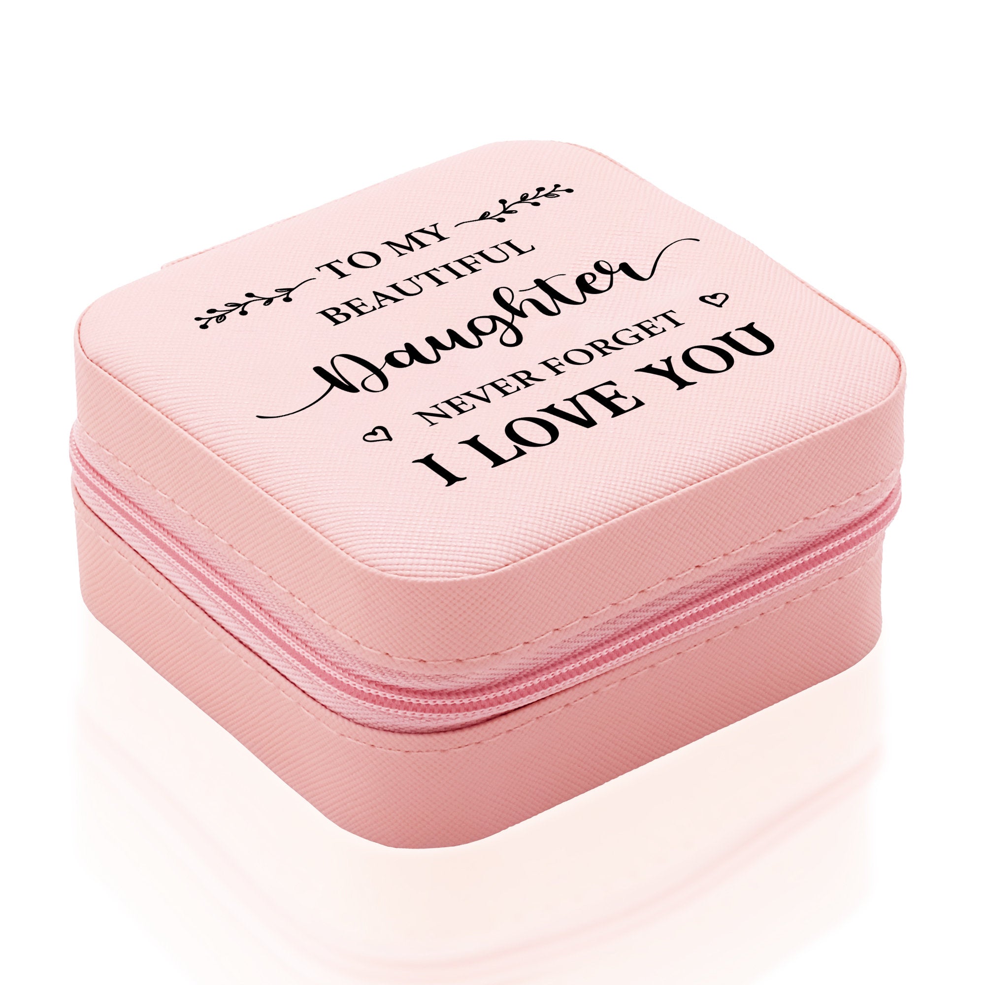 a small pink box with writing on it