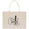 a white shopping bag with the letter a on it