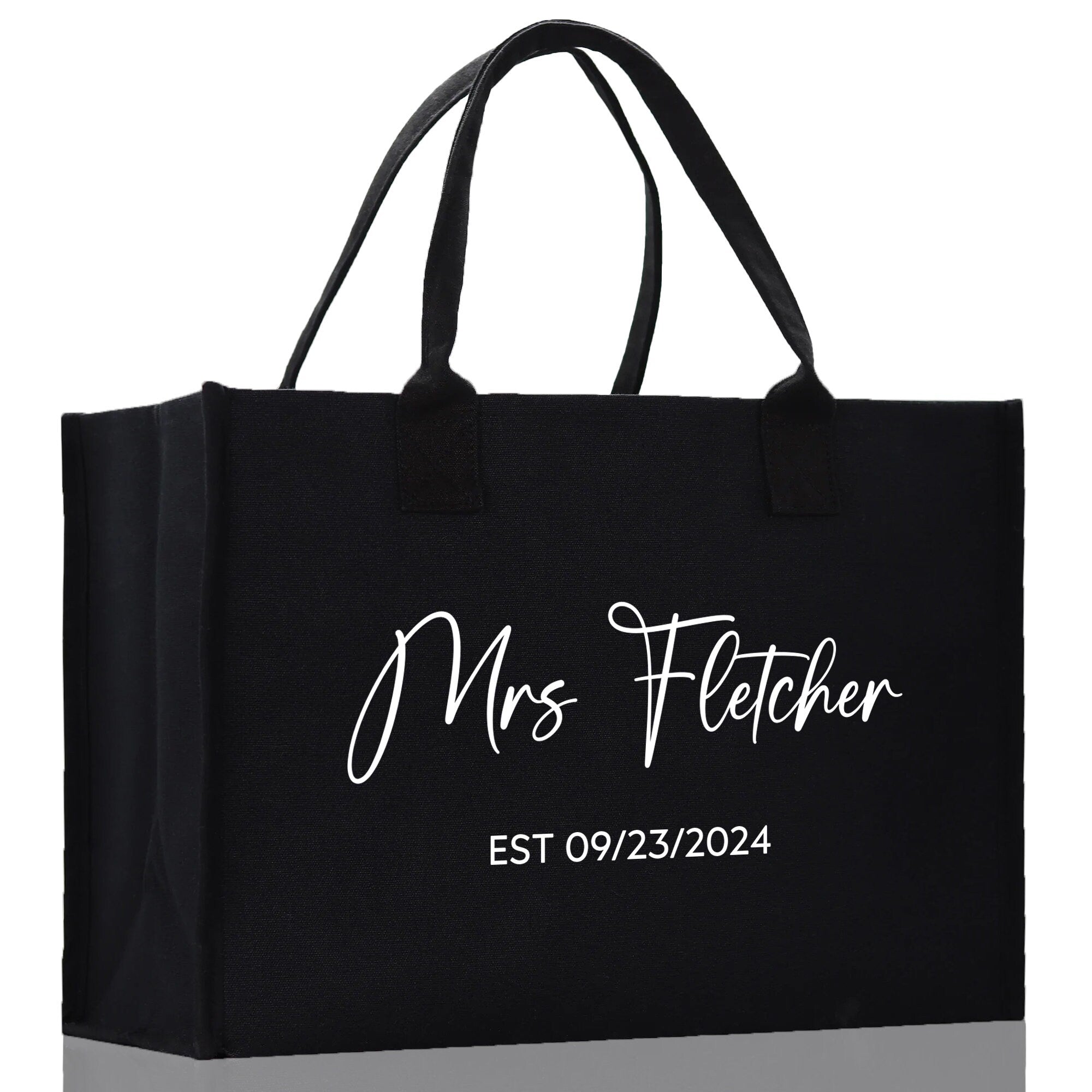 Borsa tote in tela di cotone personalizzata: regalo per festa di Borsa tote in tela di cotone personalizzata: regalo per festa di