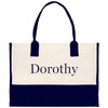 a black and white bag with the word dorothy on it