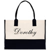 a black and white bag with the word dorothy on it