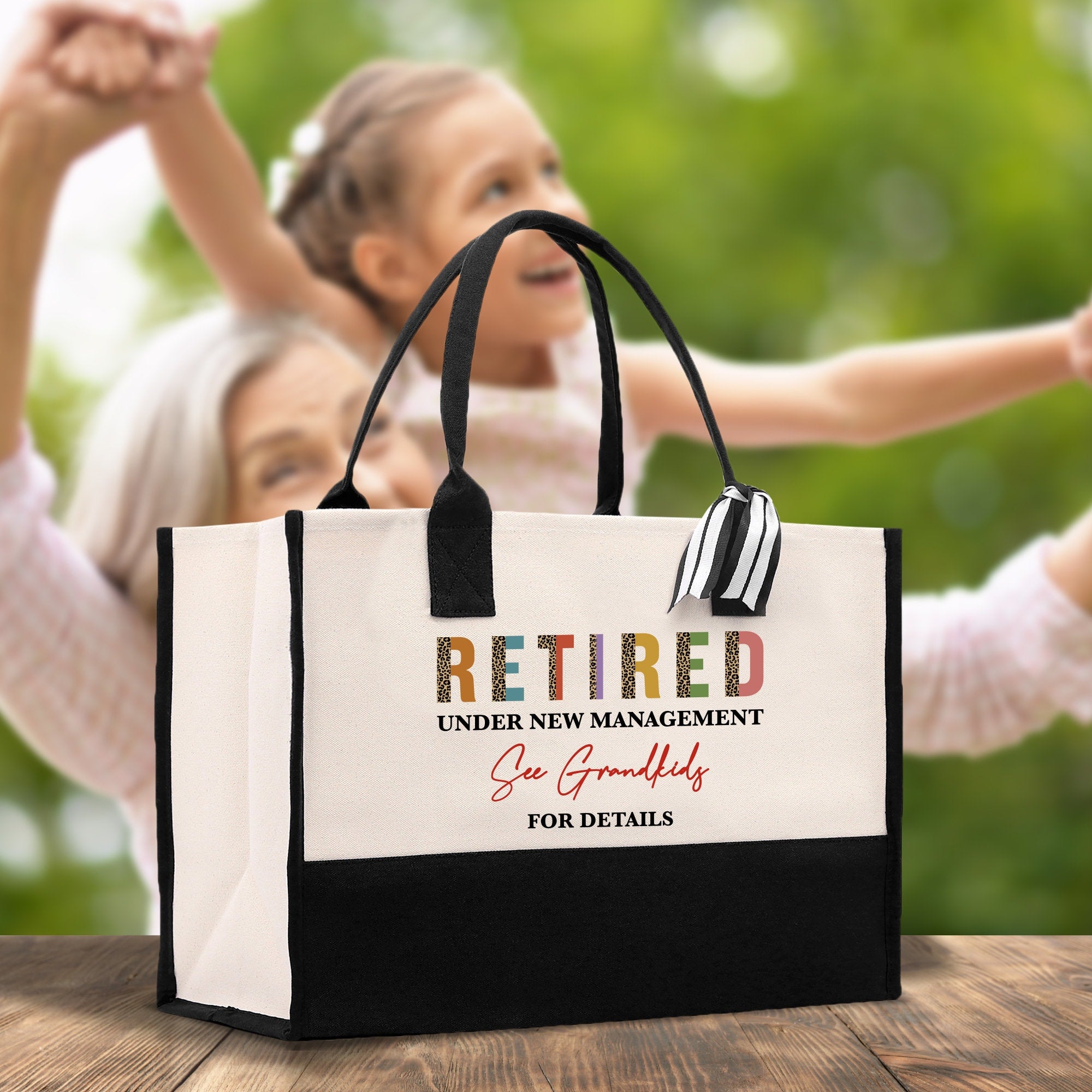 Retirement Cotton Canvas Tote Bag Retire Bag Retirement Party Bag Retired Woman Gift Grandma Gift Est 2024 Retirement Funny Bag