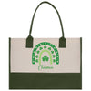 a st patrick's day bag with shamrocks on it