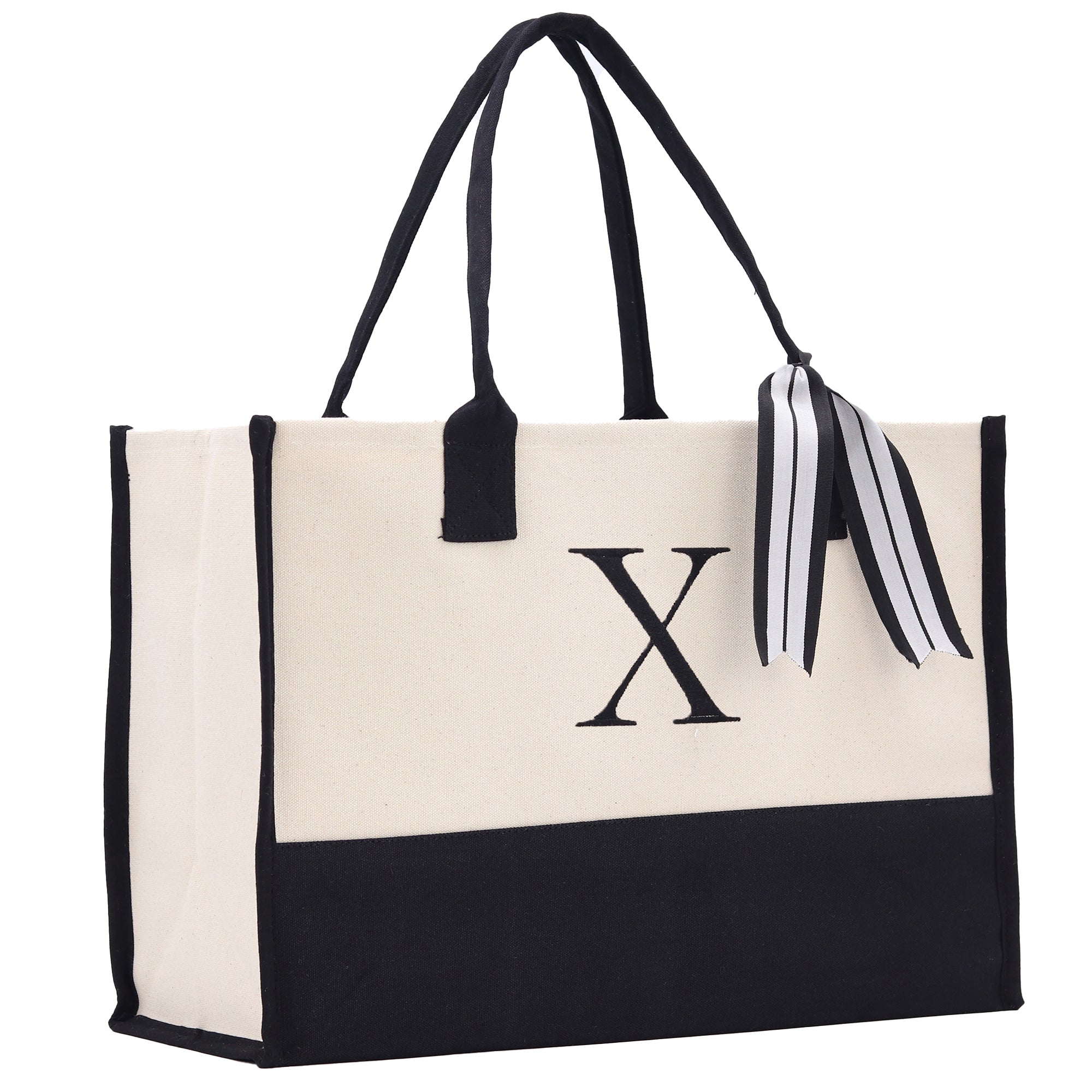 Monogram Tote Bag with 100% Cotton Canvas and a Chic Personalized